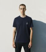 Navy Blue Graphic Crew Neck T-shirt - Image 2