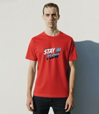 Red Graphic Crew Neck T-shirt