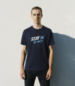 Navy Blue Graphic Crew Neck T-shirt