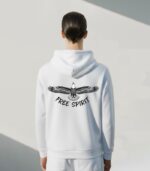 White Graphic Hoodie