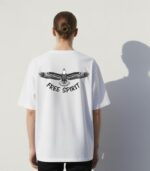 White Drop shoulder T-shirt - Image 2