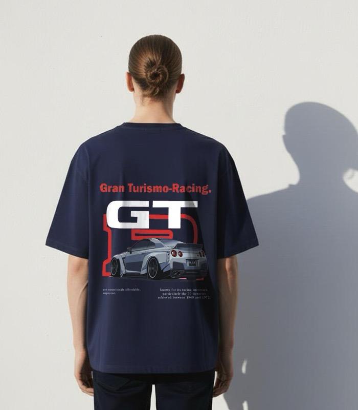 WhatsApp Image 2026-01-07 at 7.40.52 PM Navy Blue Drop shoulder T-shirt - Image 1