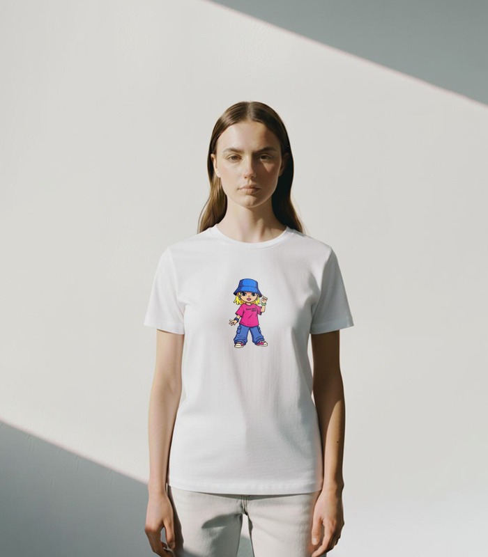 WhatsApp Image 2026-01-07 at 7.45.26 PM (1) White Women Crew Neck Graphic T-shirt - Image 1