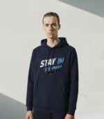 Navy Blue Graphic Hoodie