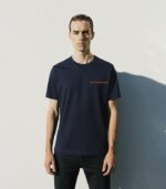 Navy Blue Graphic Crew Neck T-shirt - Image 2