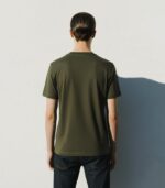 Olive Basic Crew Neck T-shirt - Image 2