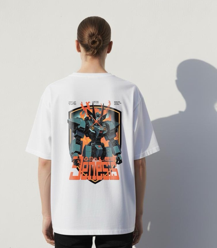 d4dff730-9884-41a0-8759-833f9eb5f814 White Drop shoulder T-shirt - Image 1