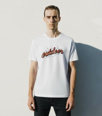 White Graphic Crew Neck T-shirt