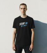 Black Graphic Crew Neck T-shirt